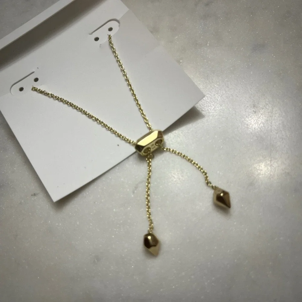 Kendra Scott Elaina Bracelet Adjustable Chain Navy Abalone 14K Yellow Gold Plate